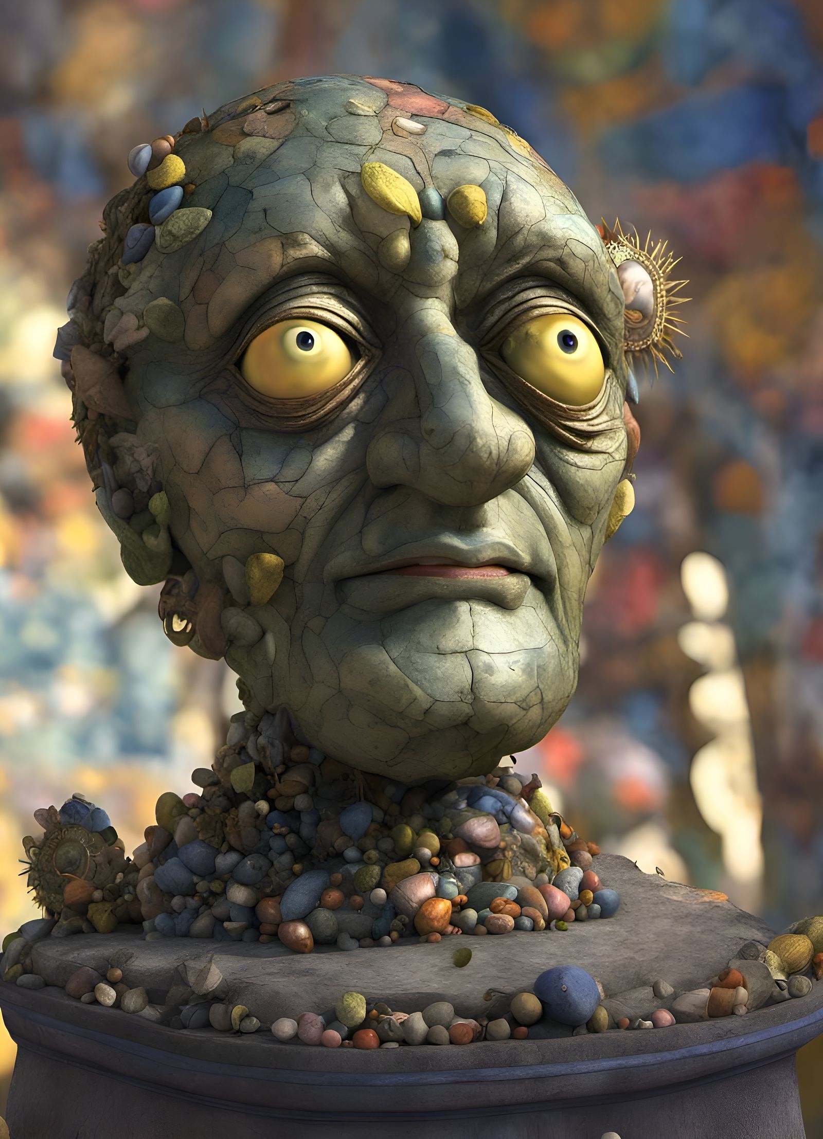 Surreal Toe Face Portrait in Dadaist Style