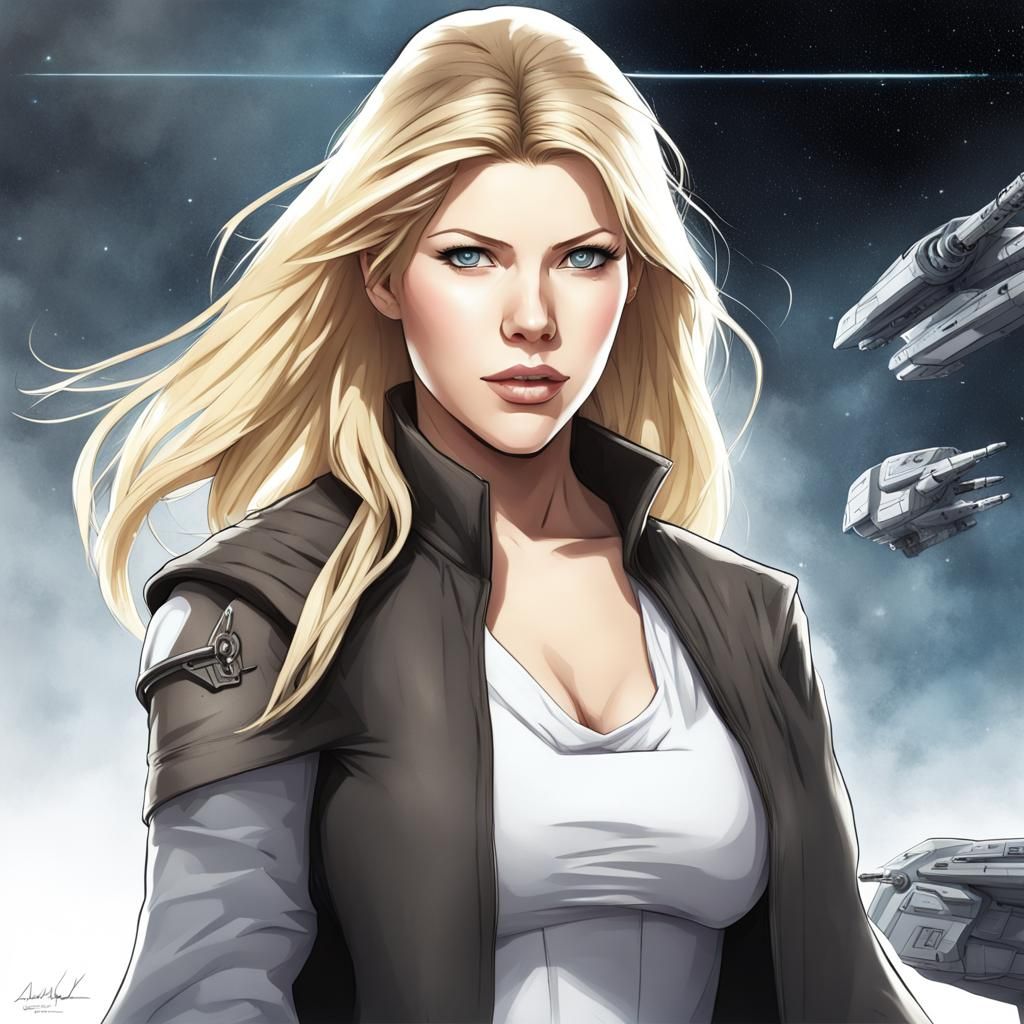 Katheryn Winnick in Star Wars, Anime Style