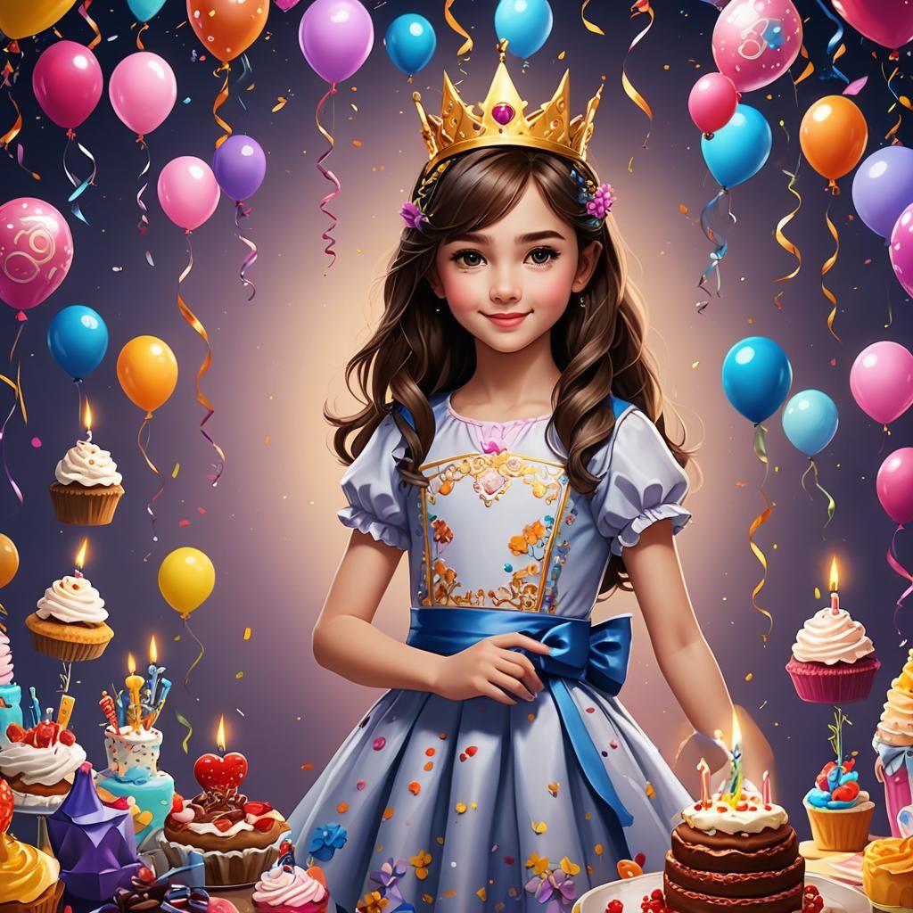 Cute Birthday Invitation Card for 8-Year-Old