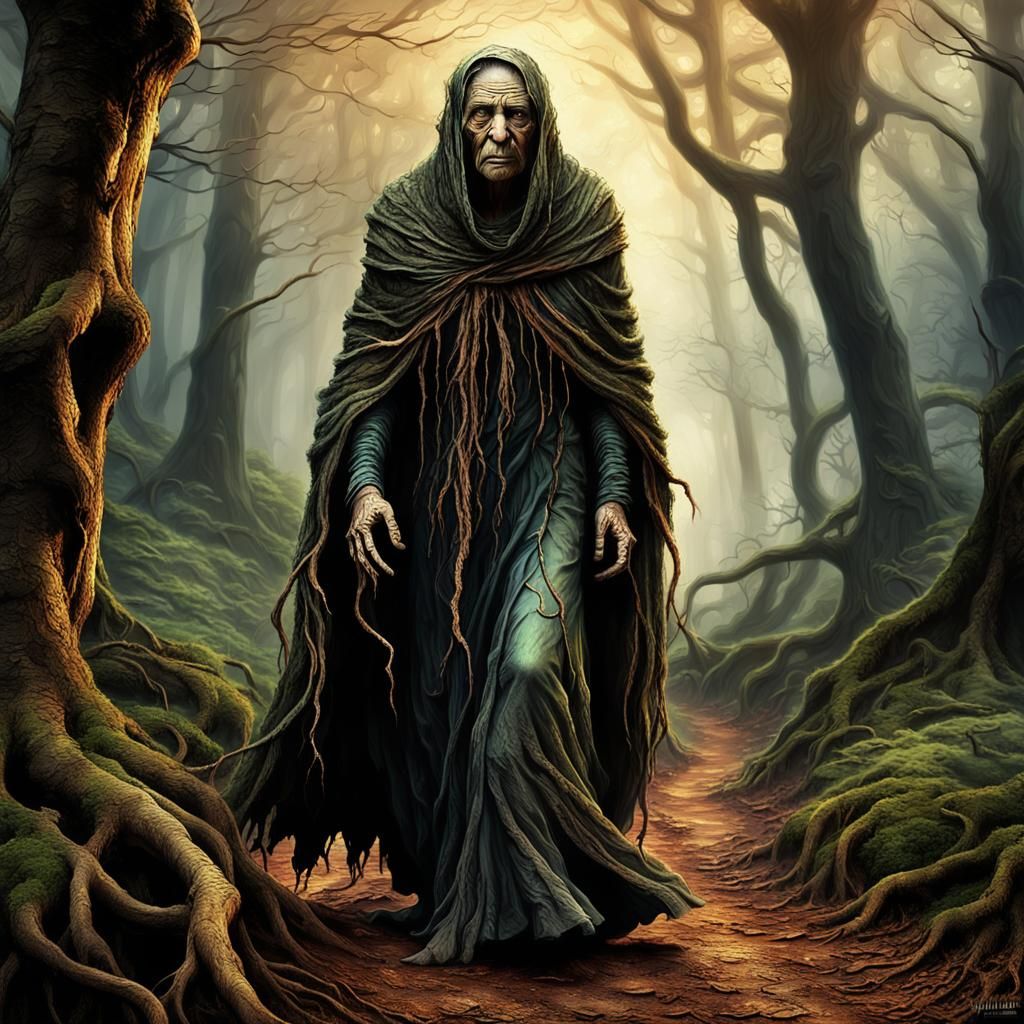 Ethereal Forest Crone Embarks on Twisted Journey