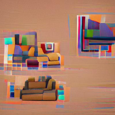 Abstract Sadness in Empty Living Room, 8K