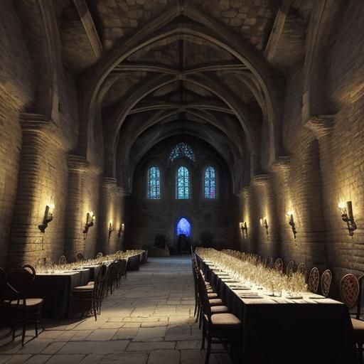 Medieval Gathering Place with Stone Architecture