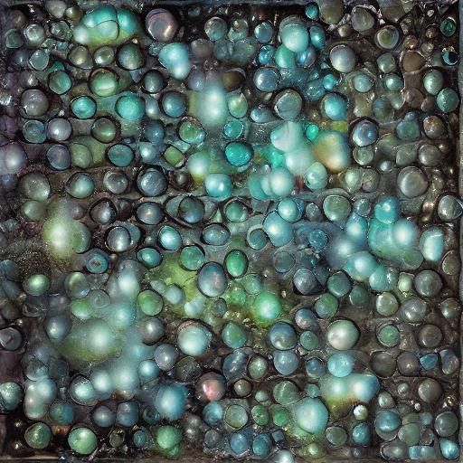 Abstract Raindrops and Glass Cubes with Pearls