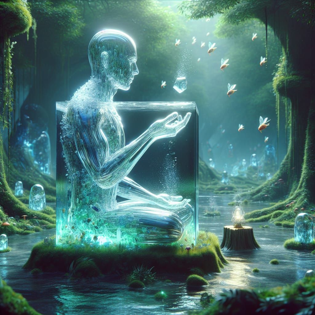 Glass Man with Fish in Viridian Forest