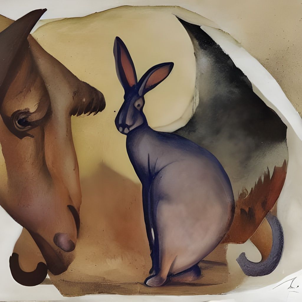 Rabbit Nurturing Horse with Steppe Dreams
