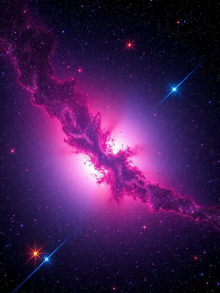 Galactic Canvas in Luminous Splendor