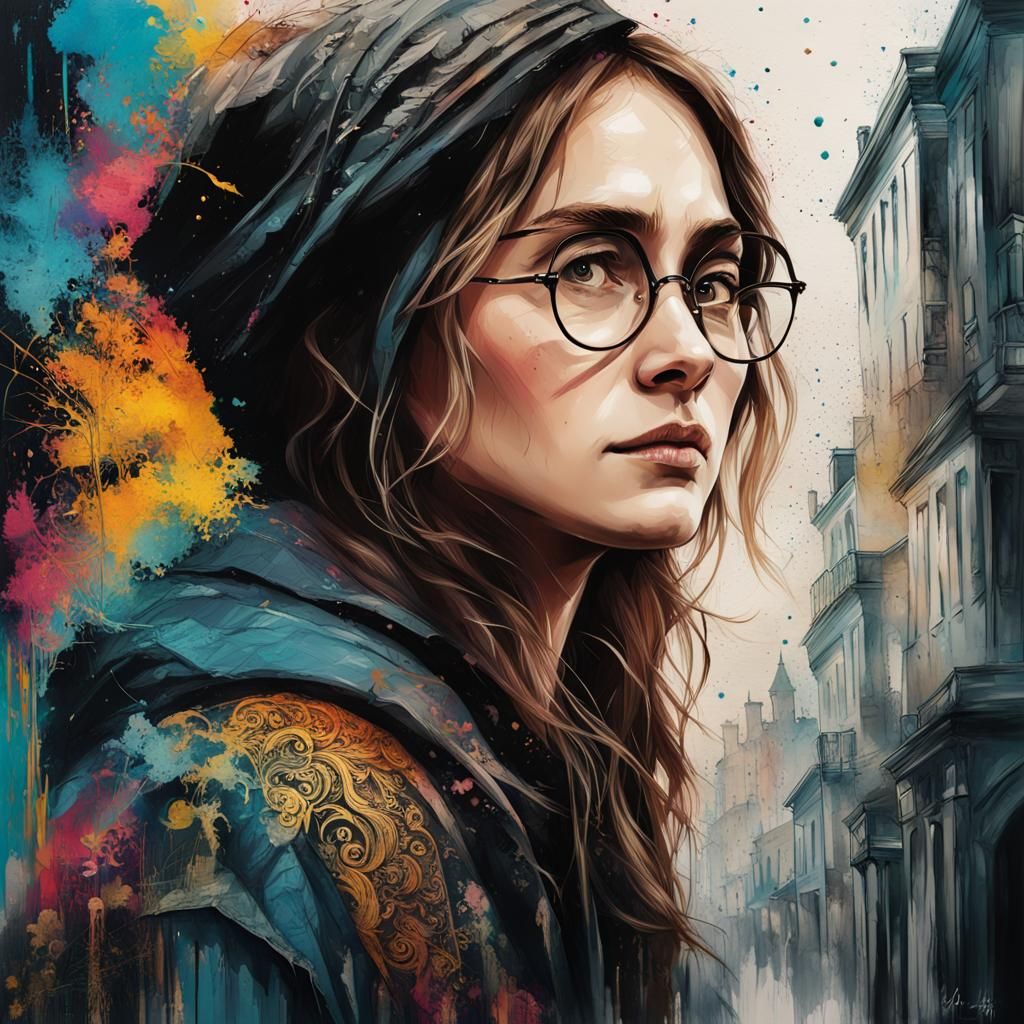 Harry Potter Reimagined as Graffiti Art Portrait