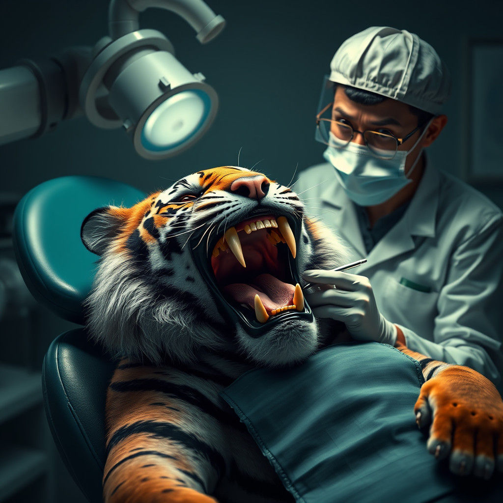 Tiger's Trip to the Dentist: Fantasy Concept Art