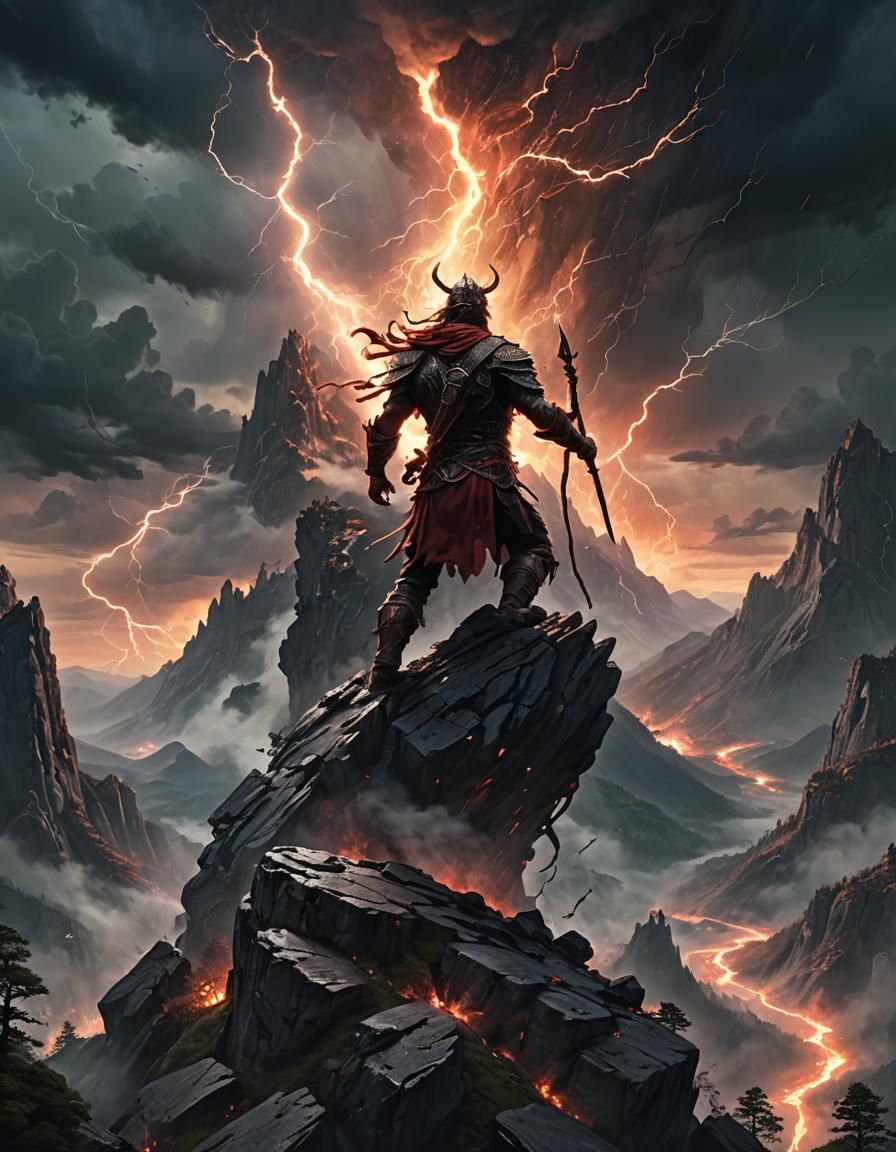 Warrior's Scream in Dark Gothic Style