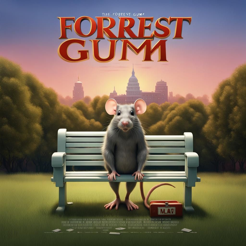 Forrest Gump Movie Poster in Pixar Style