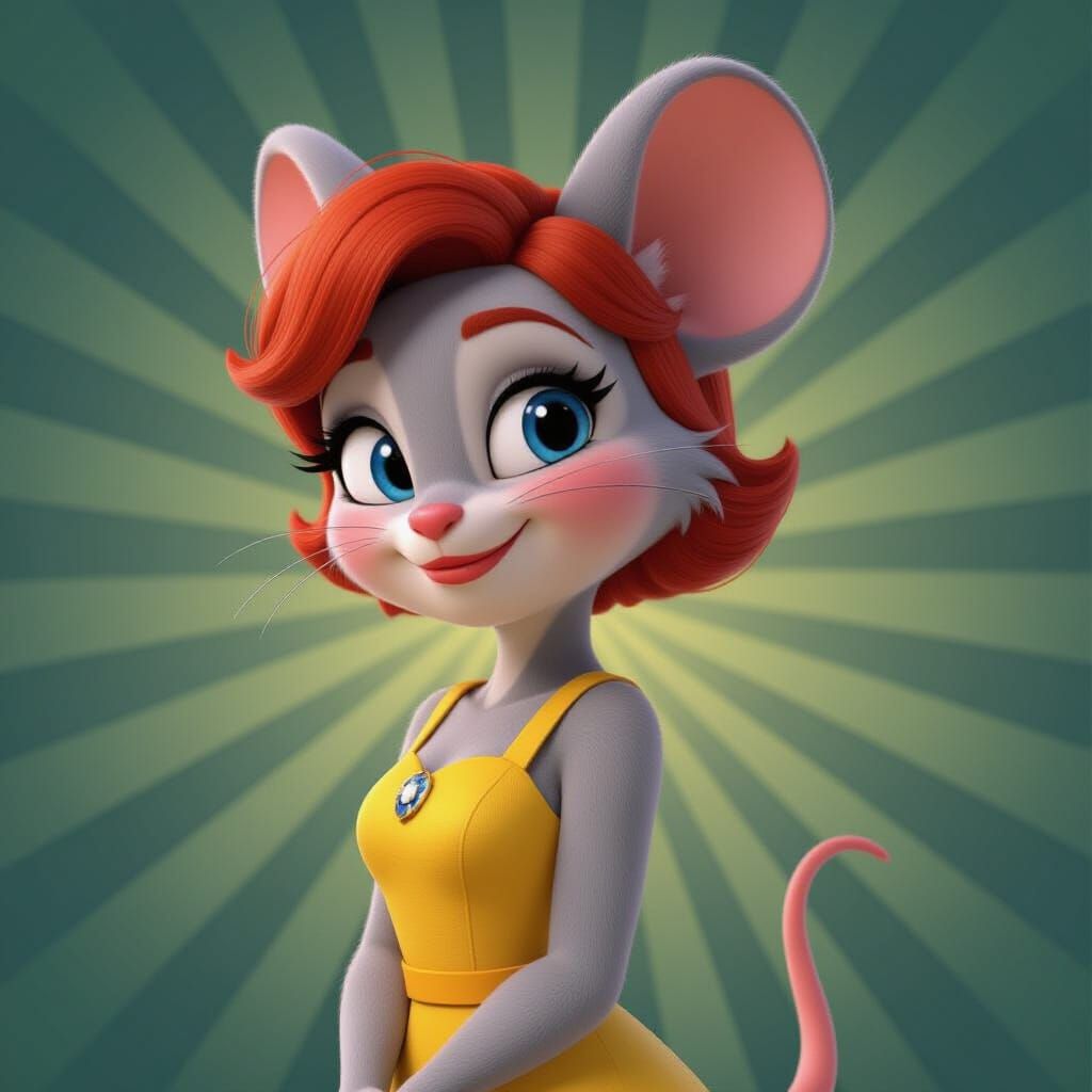 Mouse Police Officer in Pixar-Style 3D Art