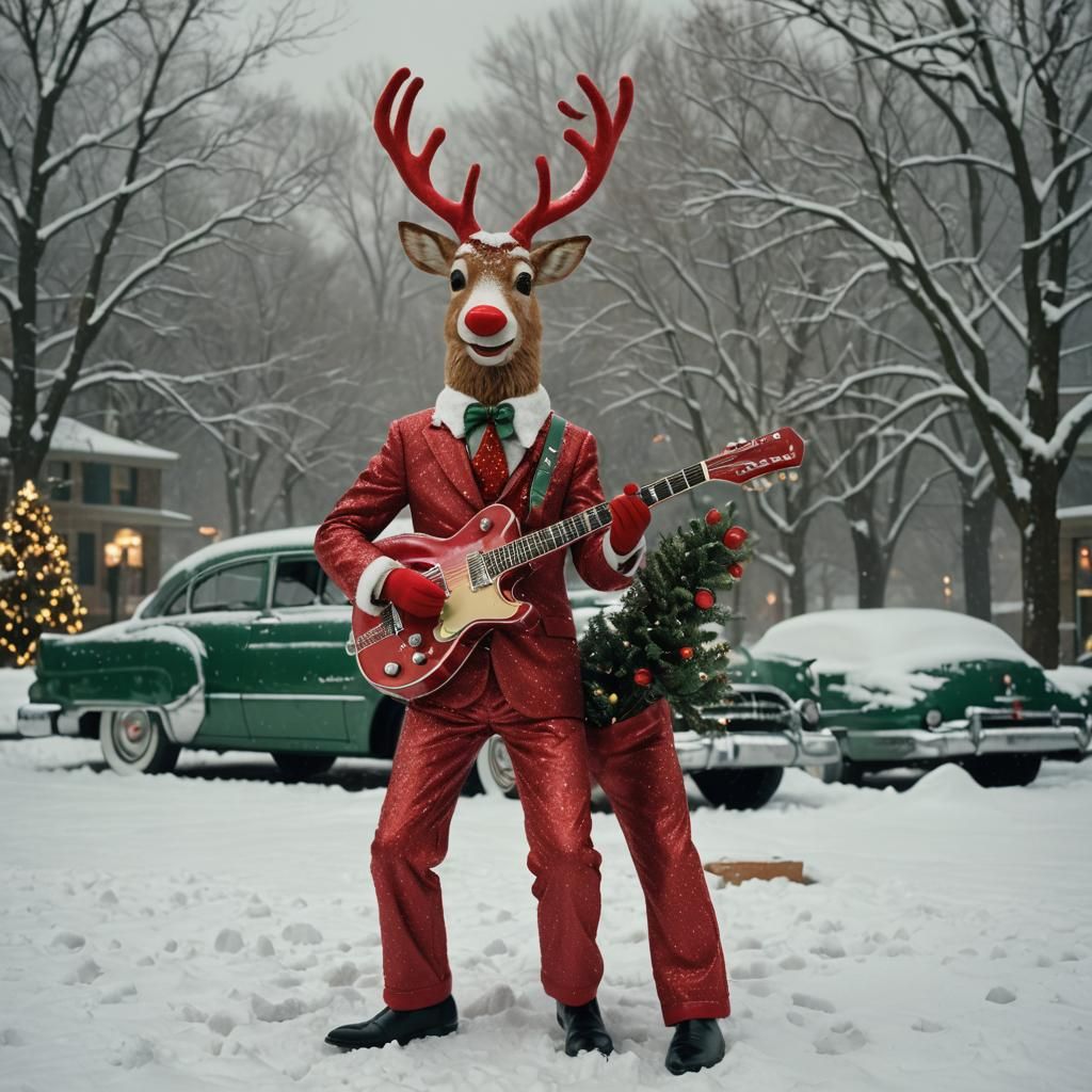 Rudolf Rocks Christmas in a Red Cadillac