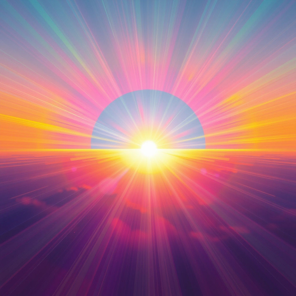 Ethereal Sunset on Celestial Horizon