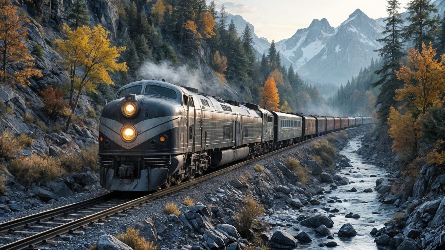 Vintage Streamliner Embarks on Majestic Fall Journey