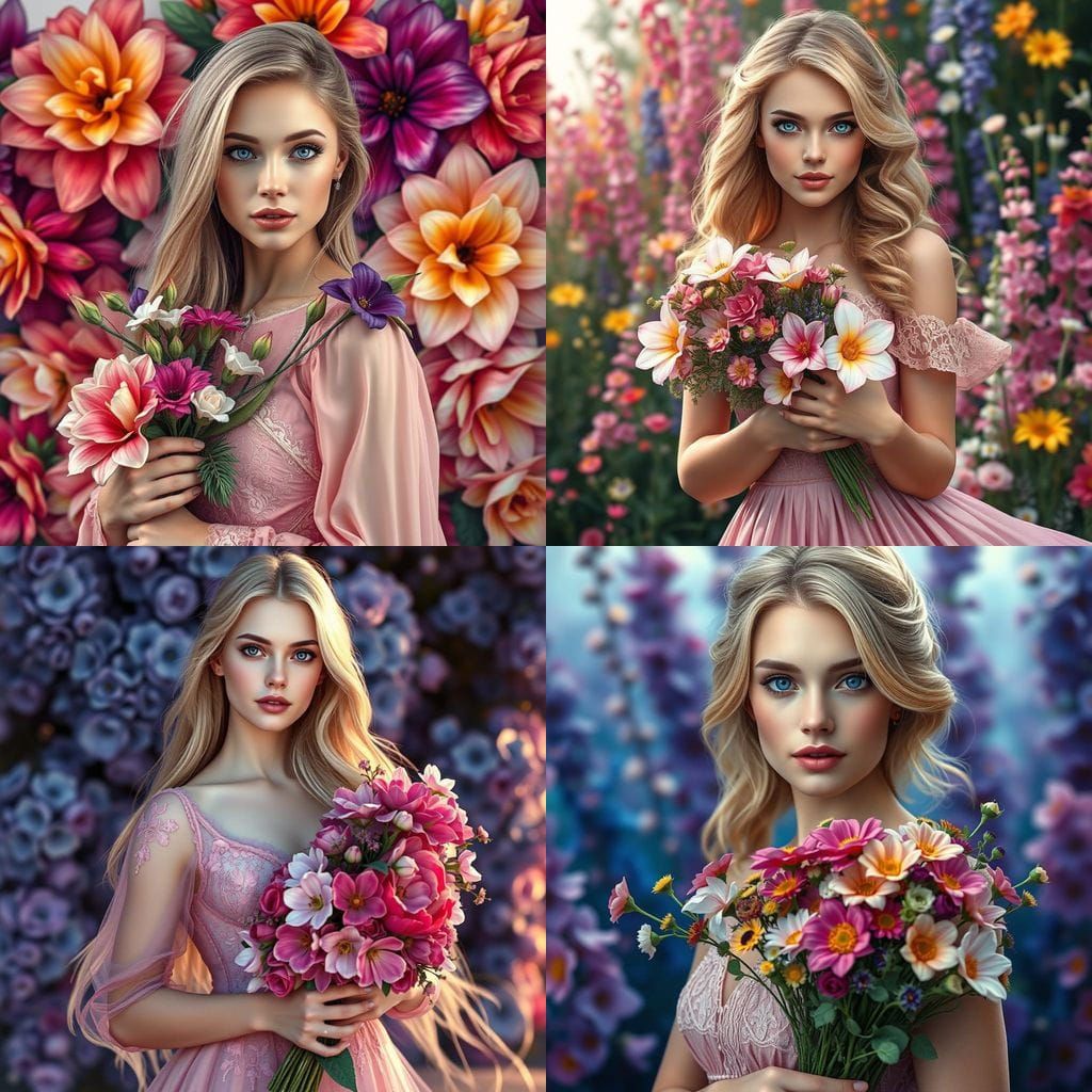 Fantastical Floral Beauty in Detailed Matte Painting