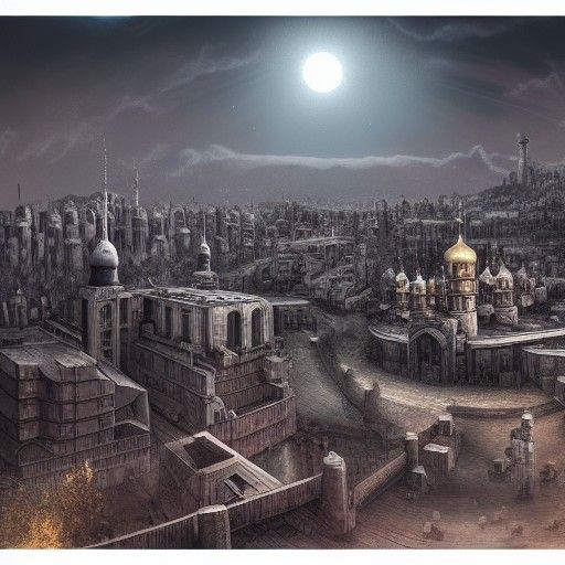 Chernograd: A Dark City in Russia, Digital Painting