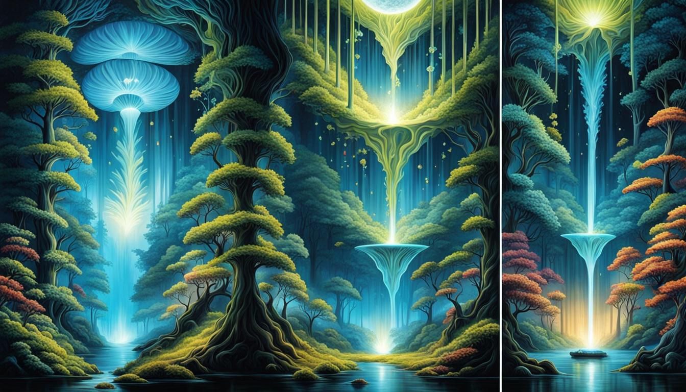 Bioluminescent Optical Illusion: Falling Up and Down