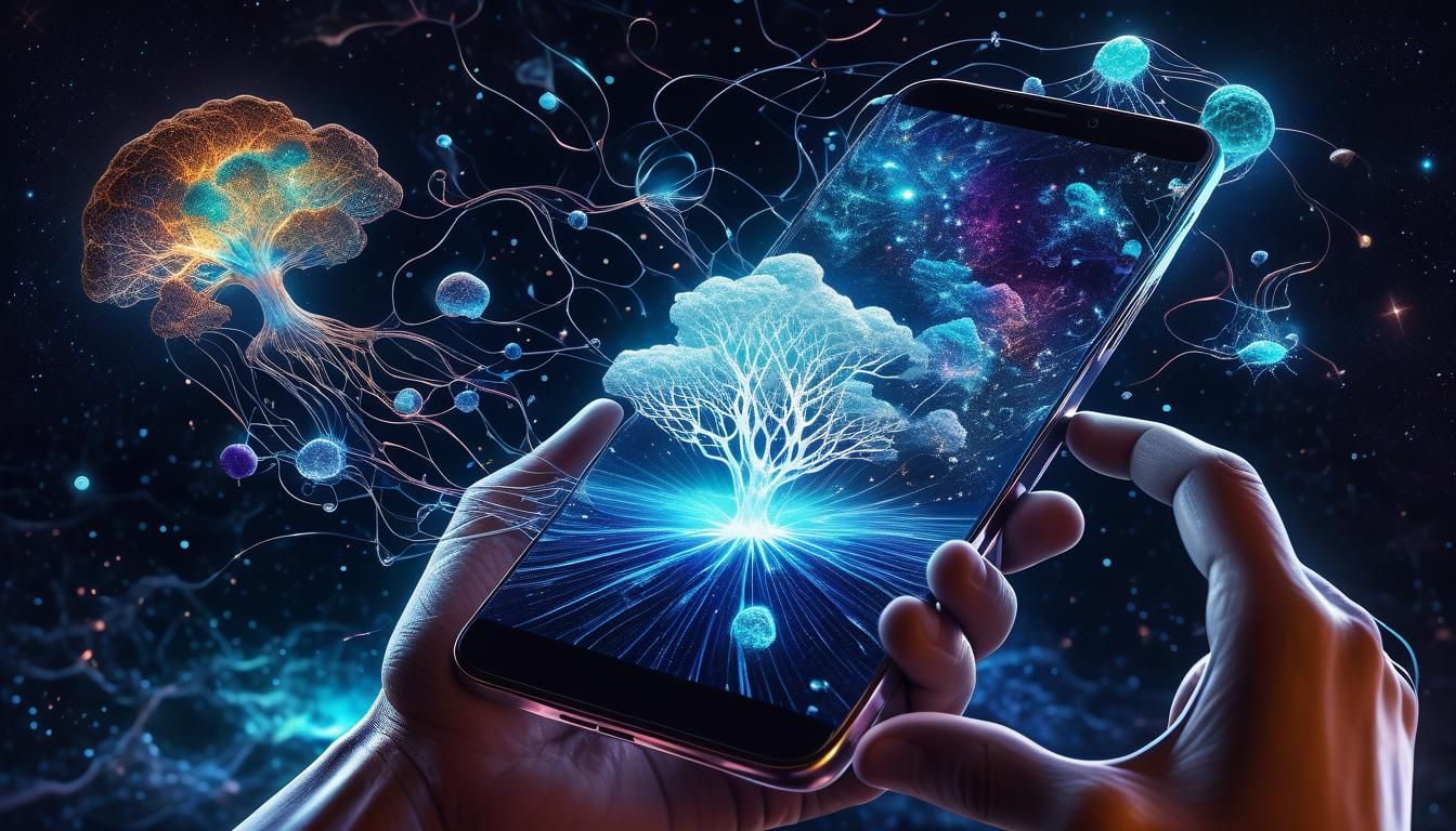 Electronic Mycelium Fuses Mind: Astral Holographic Art