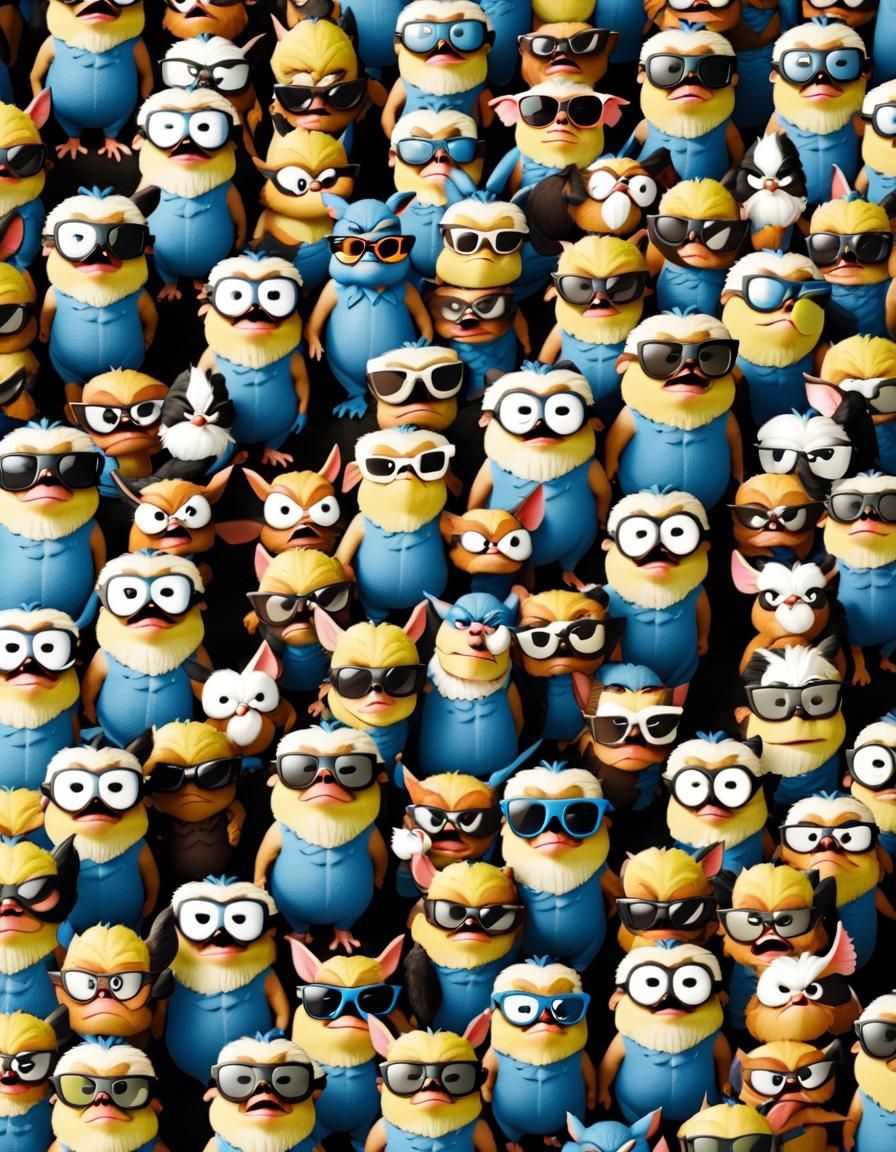 Cartoon Gremlins with Sunglasses