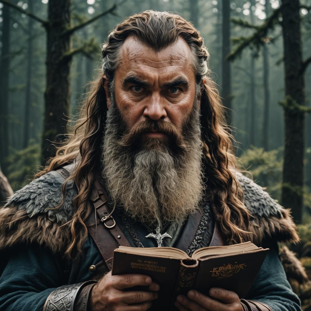 Cinematic Still of Book-Accurate Gimli
