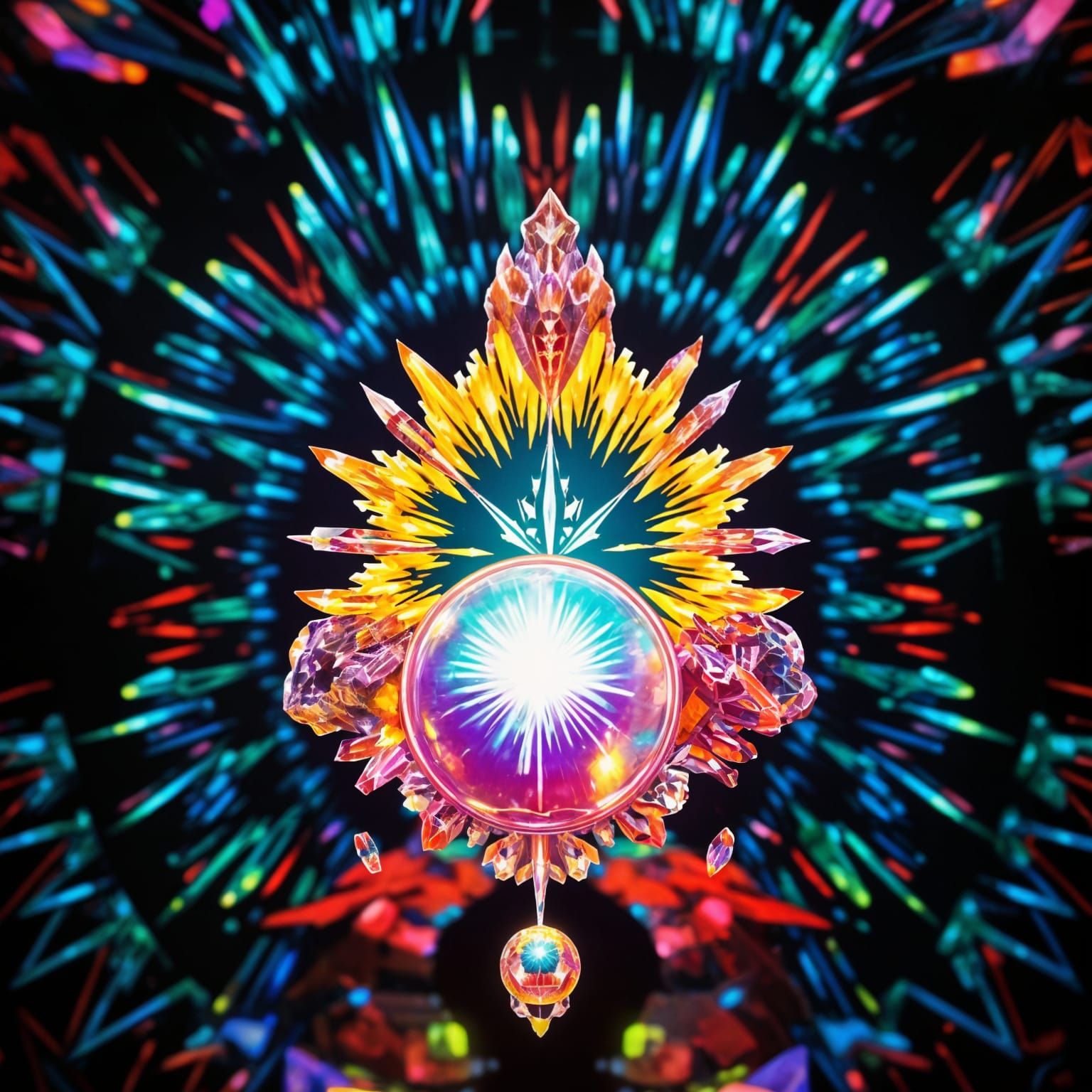 Vibrant Colors Emerge from Darkness: Cinematic Film Still