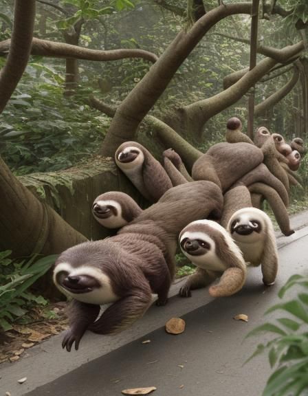 Sloths Compete in an Unusual Marathon