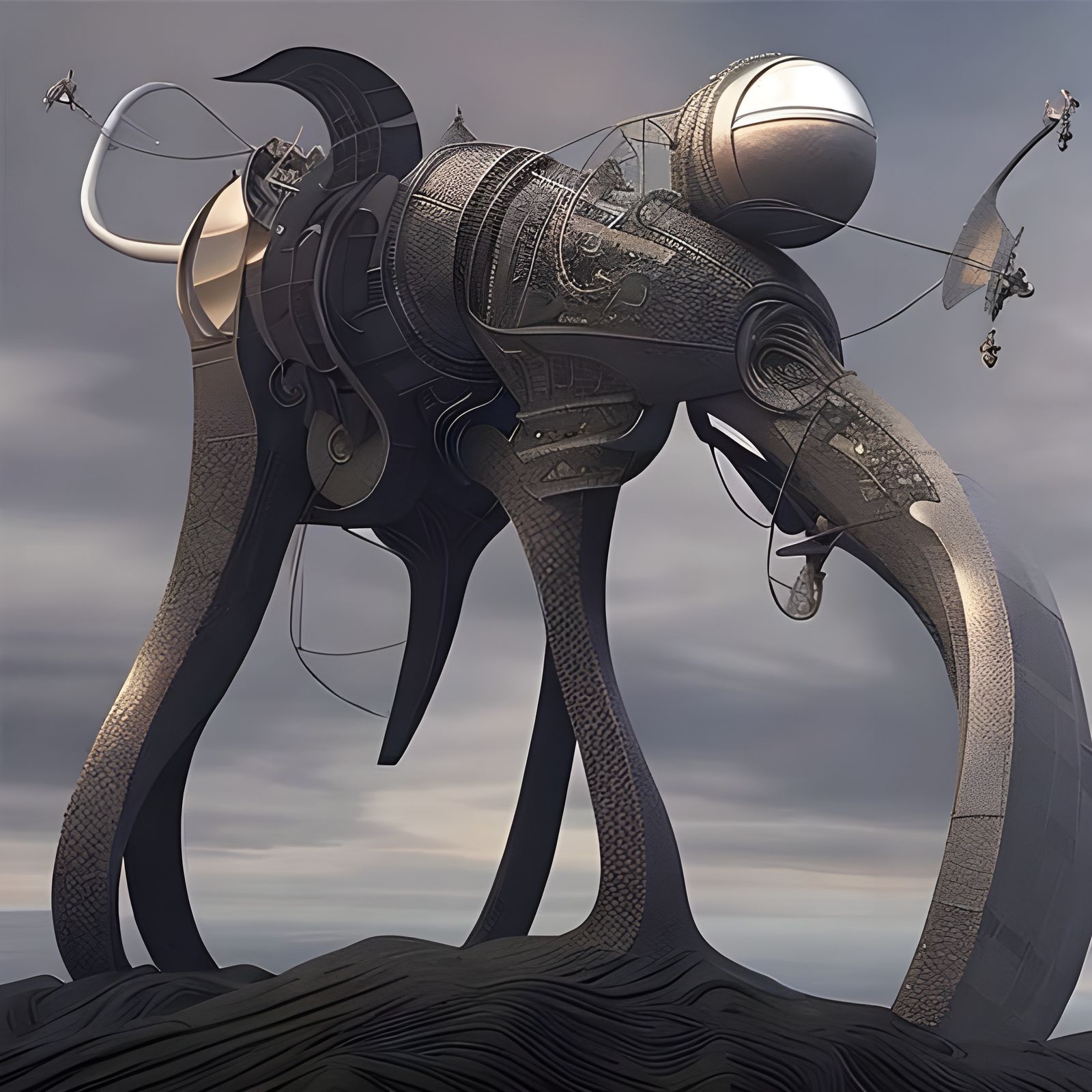 Detailed Fantasy Scene in Contre-Jour Lighting