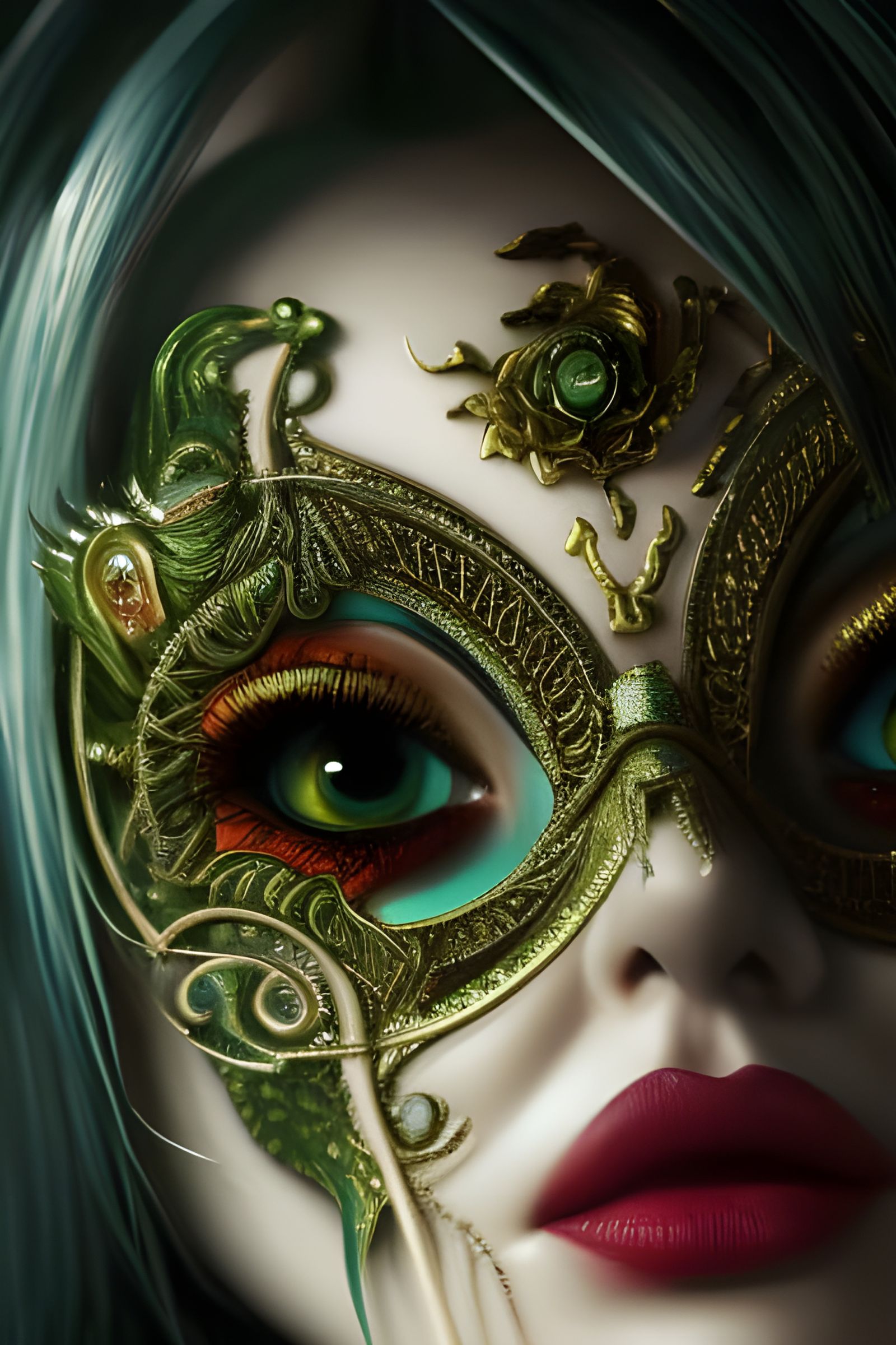 Detailed Queen of Horror in Digital Art