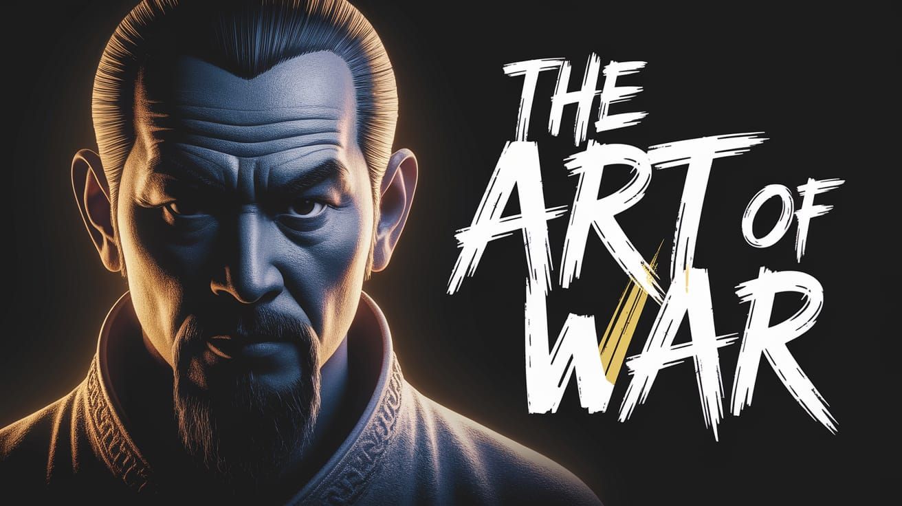 Sun Tzu Portrait: The Art of War, Minimalist Thumbnail