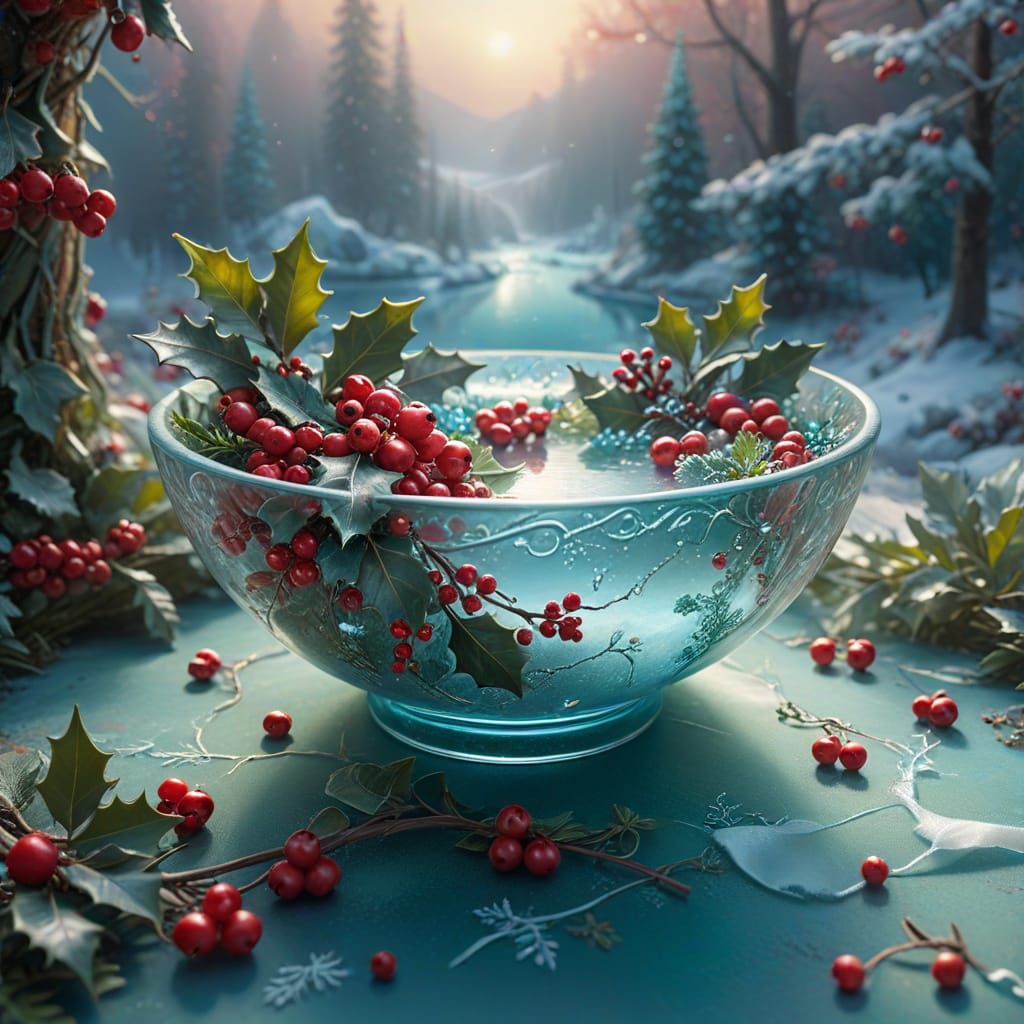Winter Decorations Overflowing in Ethereal Matte Painting
