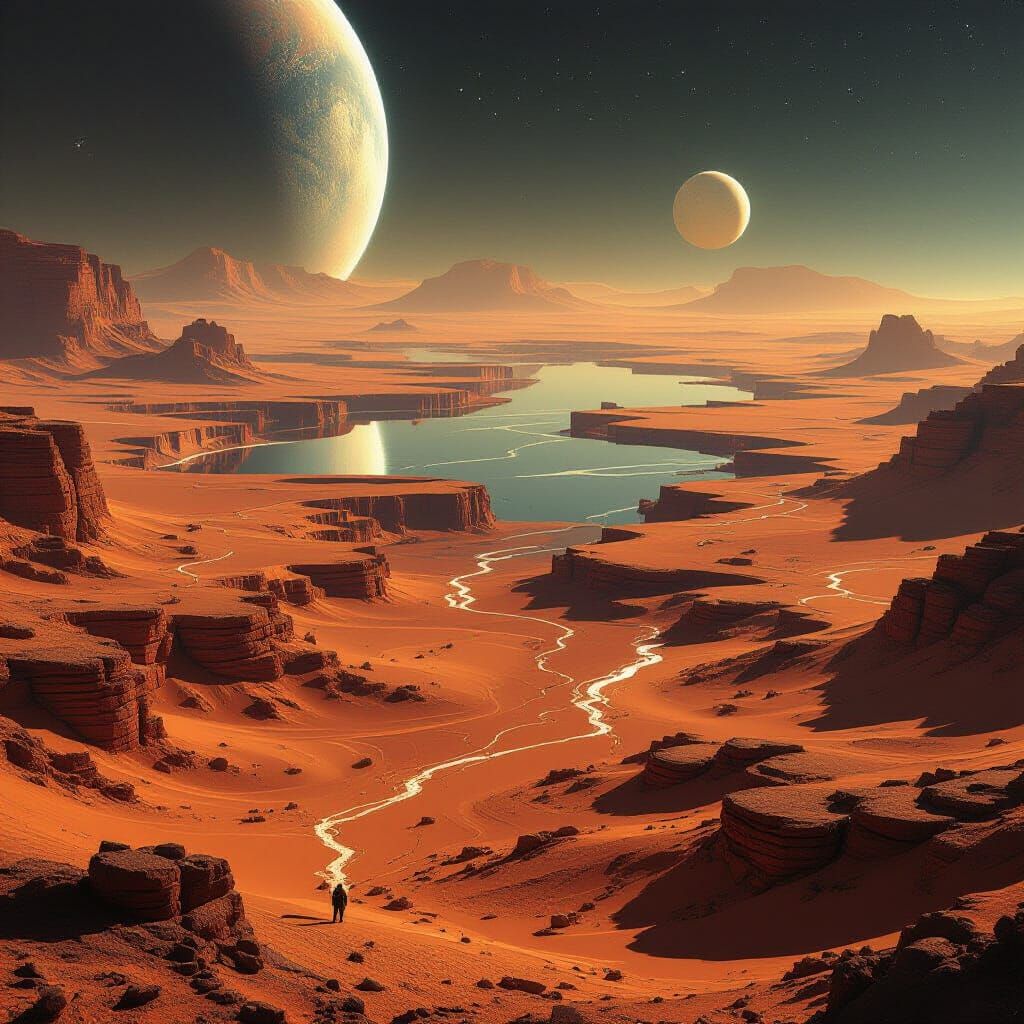 Vast Alien Desert Terrain: Magnetic Desert of Eclipsera