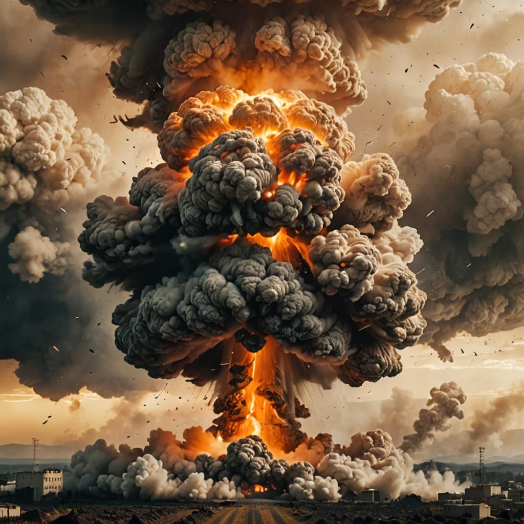 Nuclear Explosion Smoke Spells Boom in Apocalyptic Scene