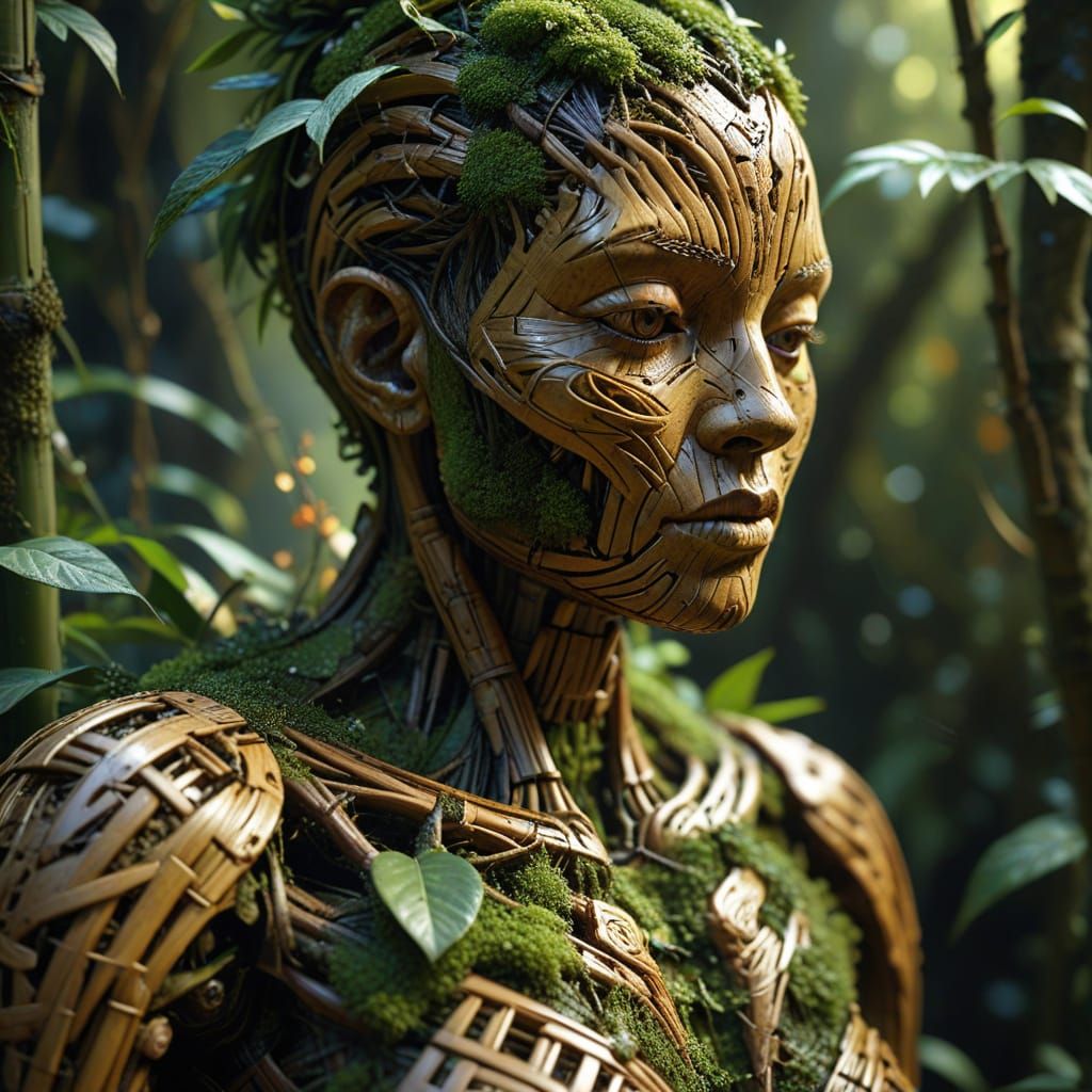 Ethereal Humanoid Made of Earth