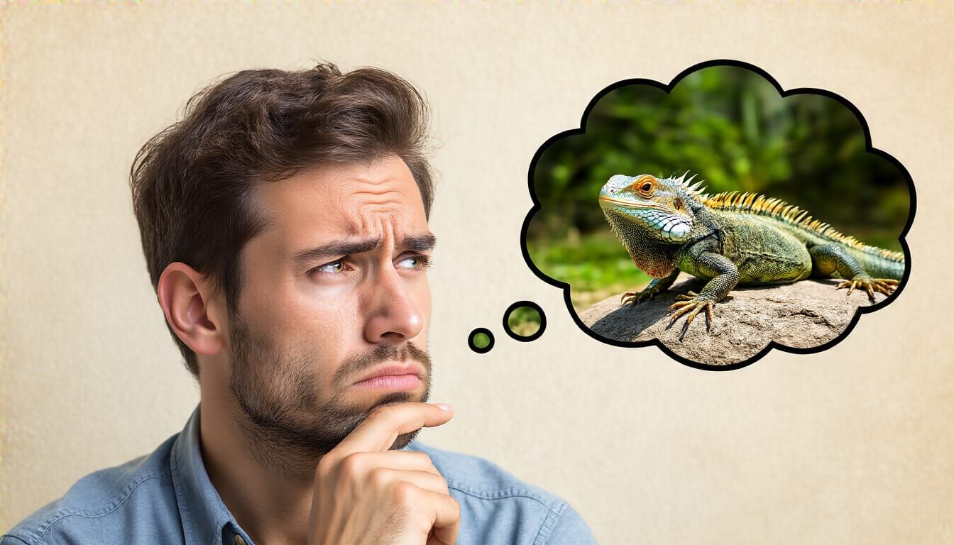Humorous Illustration of the Lizard Brain Concept