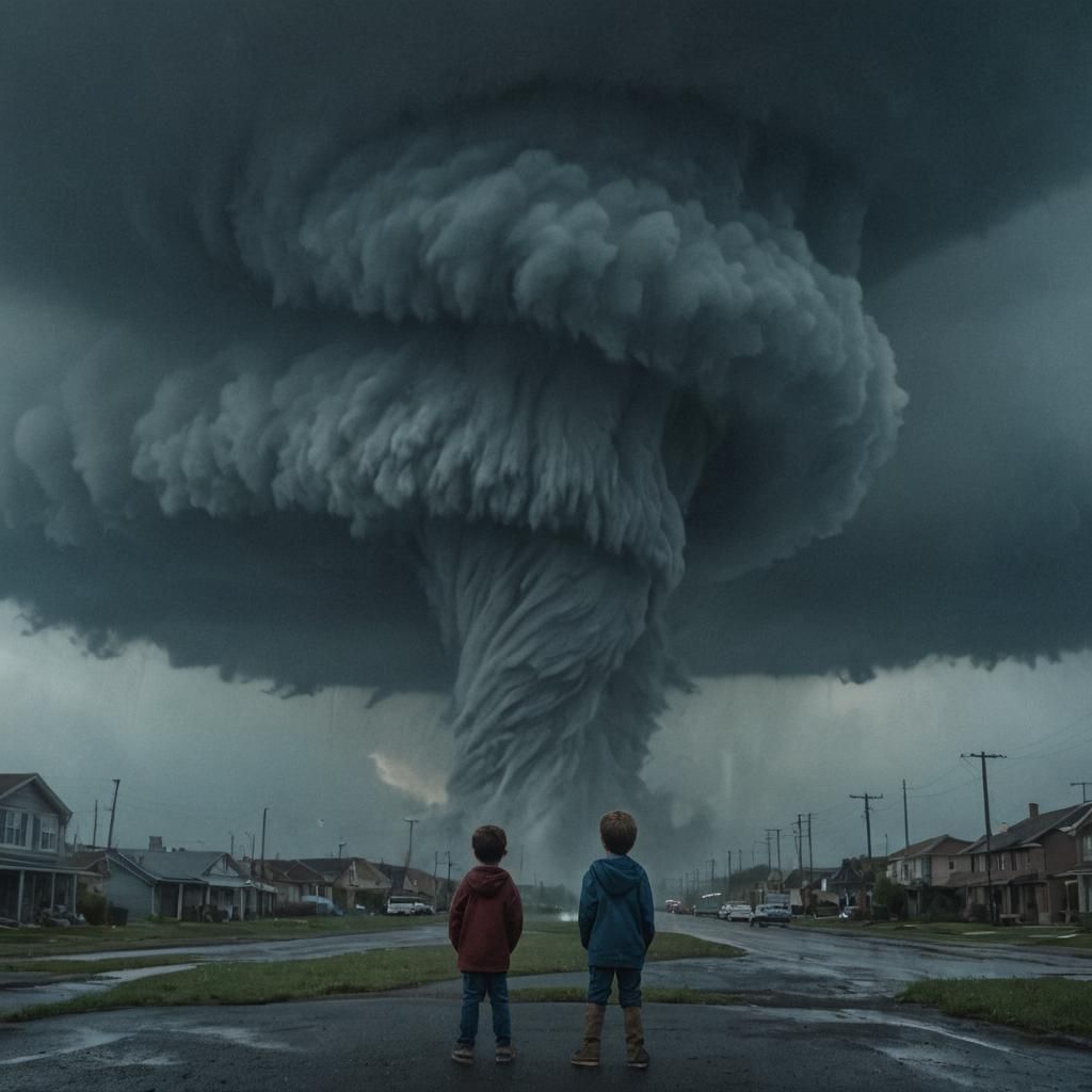 Child vs Tornado: Cinematic Film Still