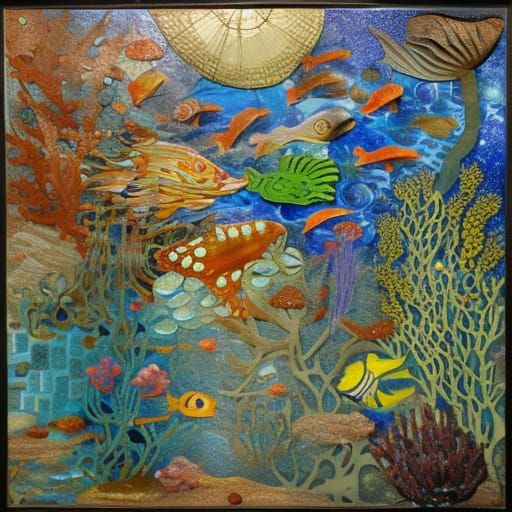 Spring Garden Staircase in Gaudi Mosaic Style