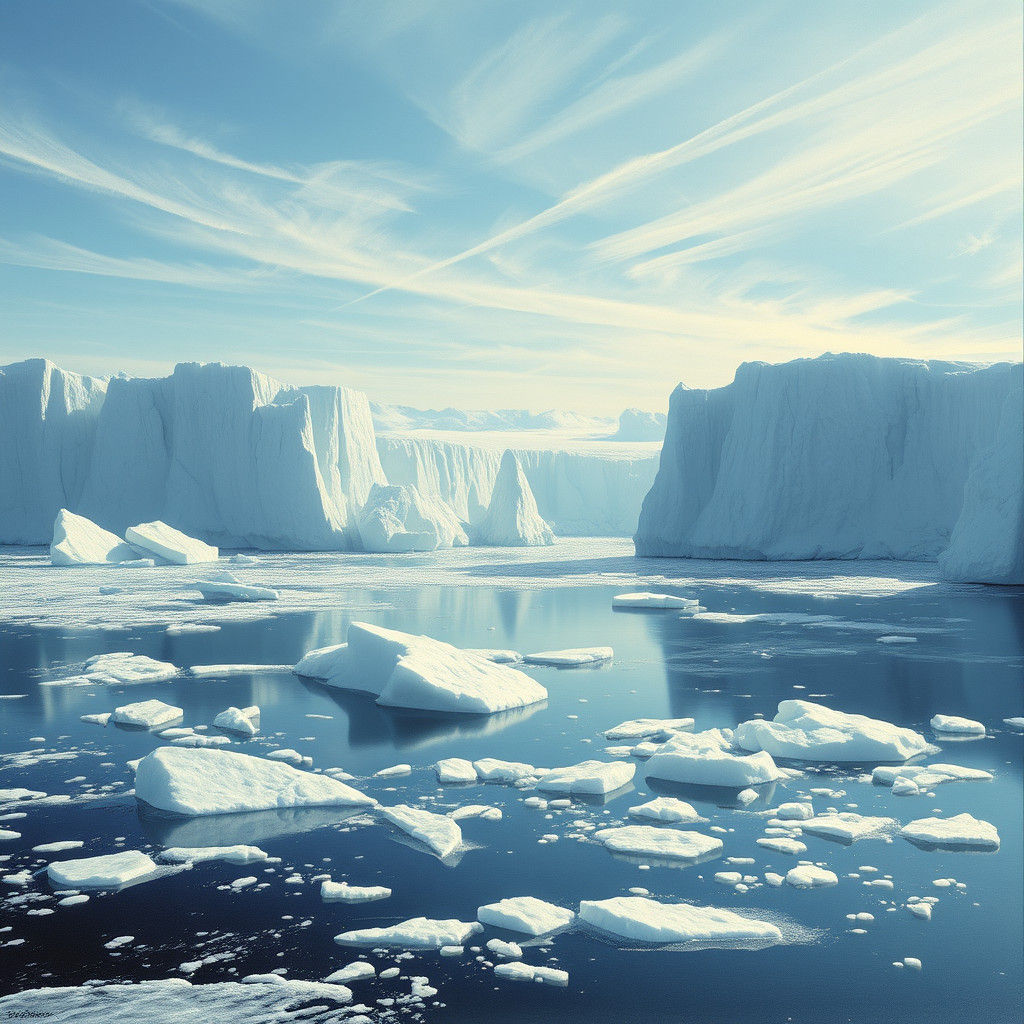 Majestic Polar Landscape in Luminist Style