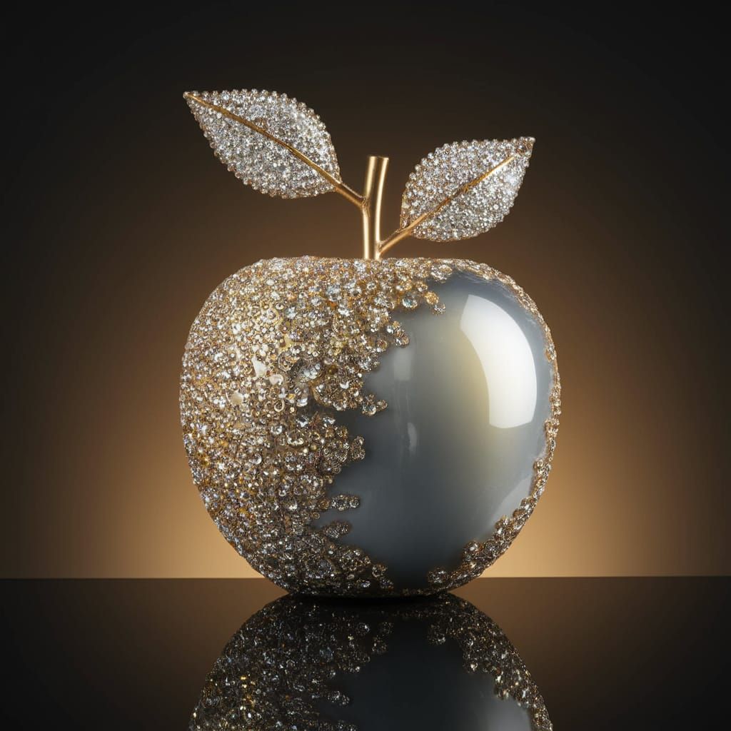 A apple sculpture