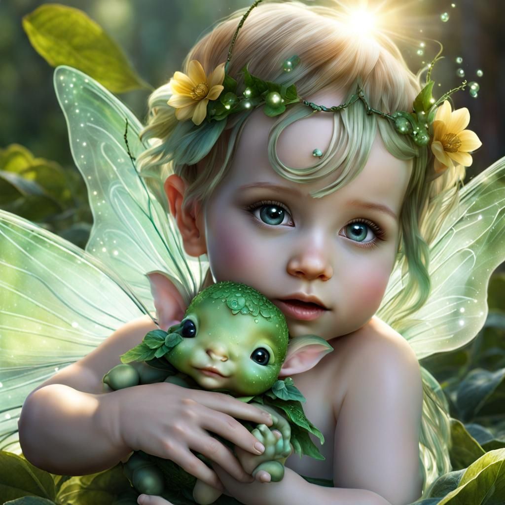 Fairy Baby with Baby Creature