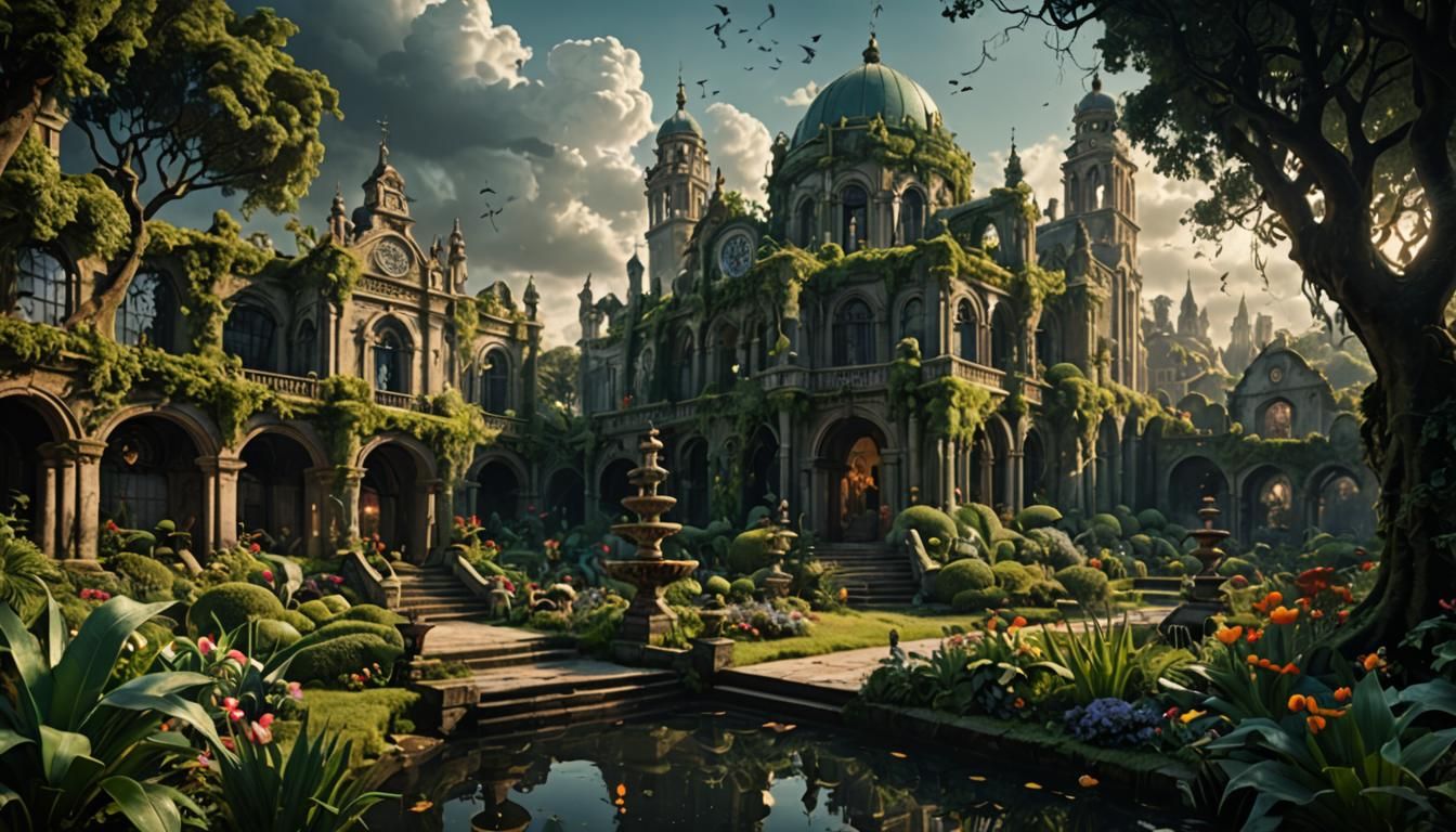 Dramatic Garden of Good and Evil: Digital Matte Painting