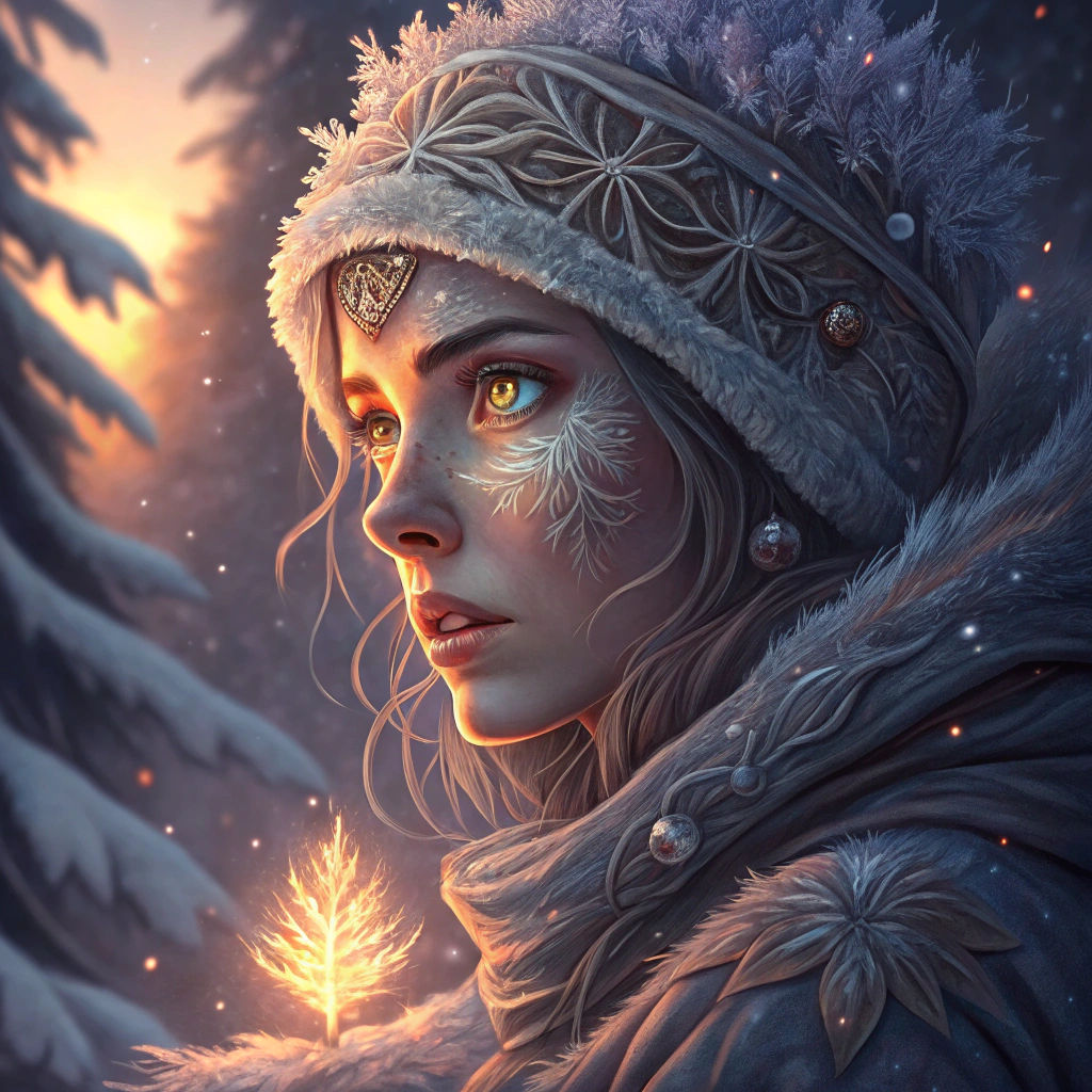 Enchantress Conjures Ice Magic in Winter Wonderland