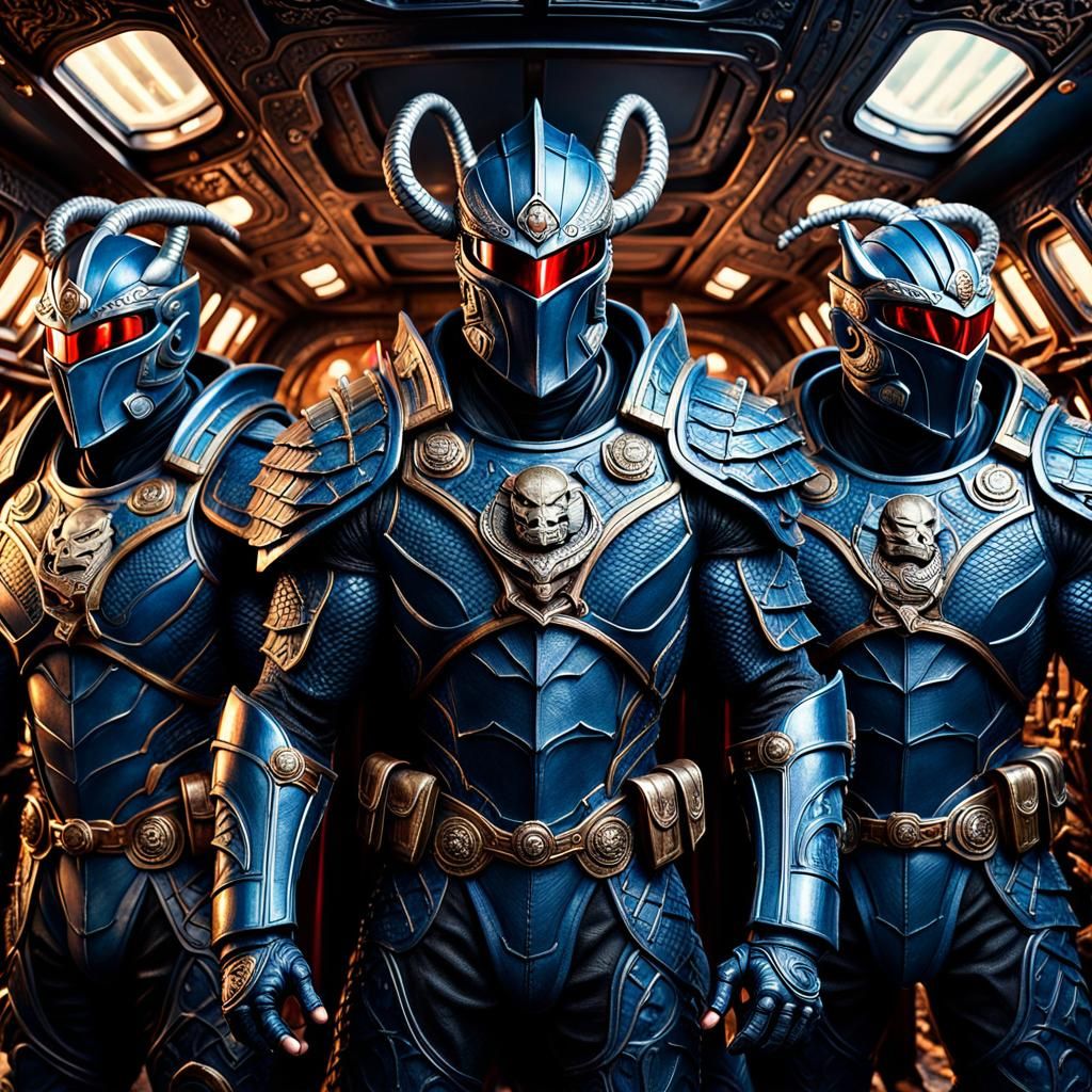 Cobra Commander and Bodyguards on Dragon Ship