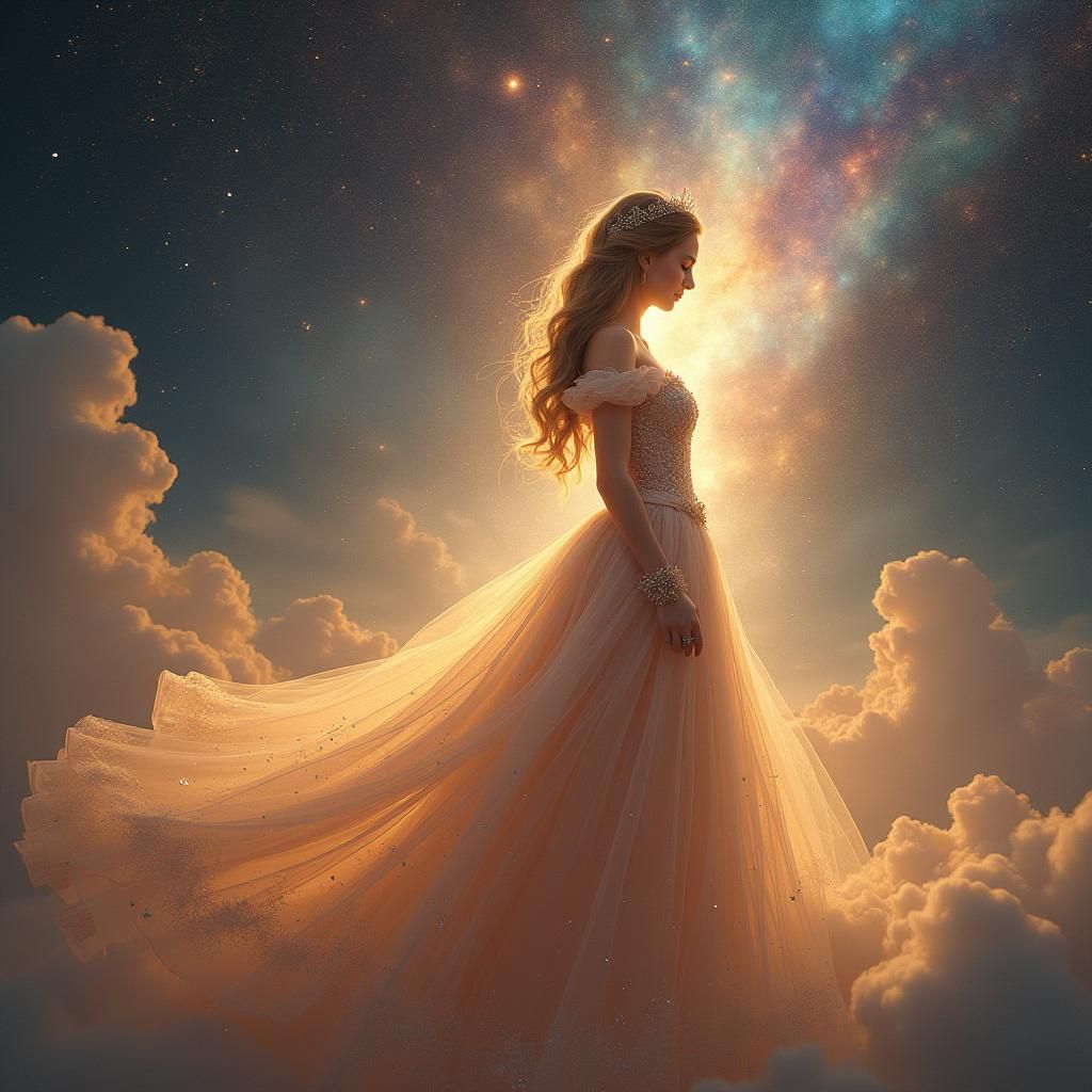 Cosmic Princess in Dreamlike Fantasy Art