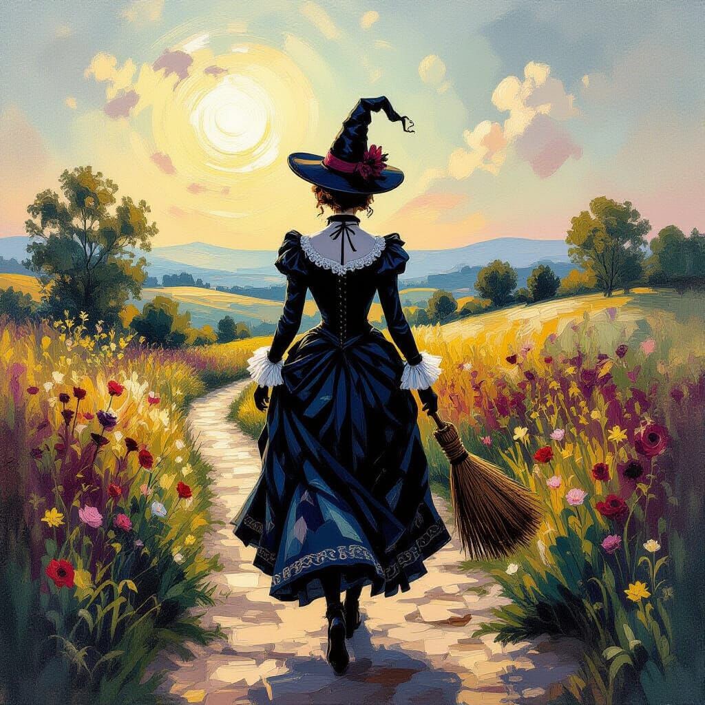 Black Rose Witch in 18th Century Fashion