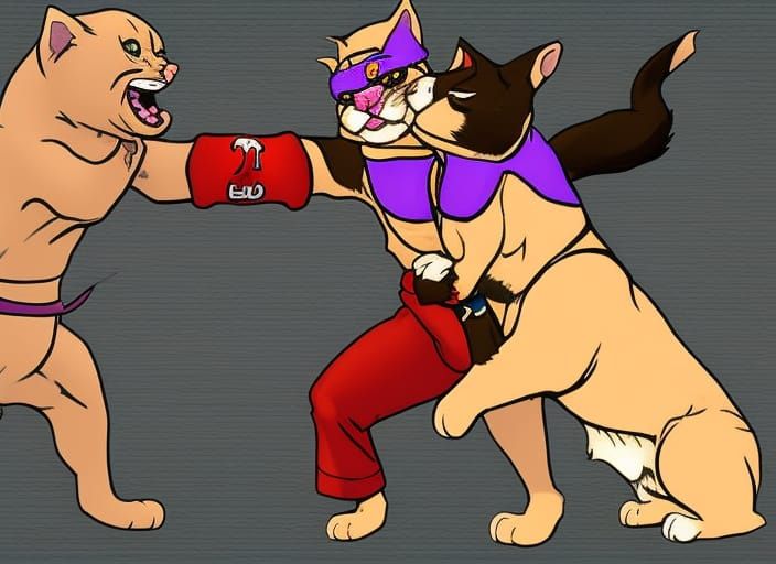 Cat vs Dog: Street Fighter Style Showdown