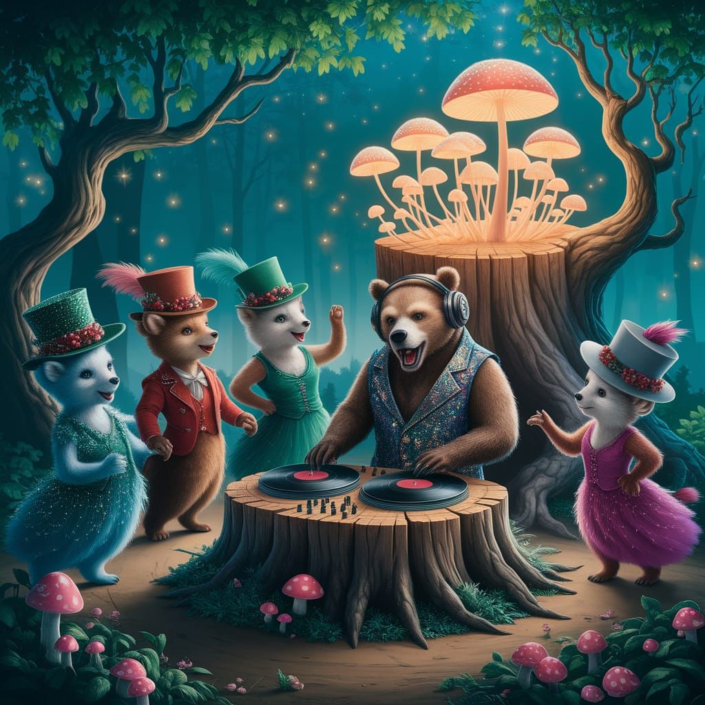 Enchanted Whimsy in a Fairy Tale Forest