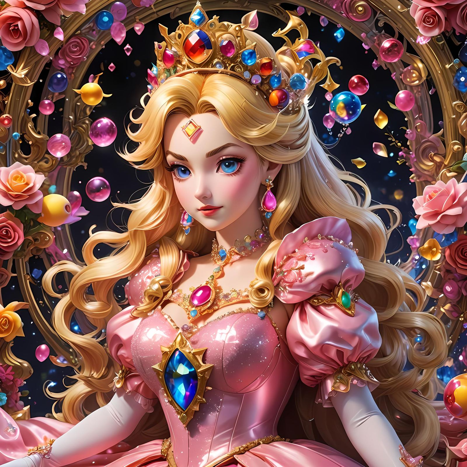 Luminous Portrait of Princess Peach