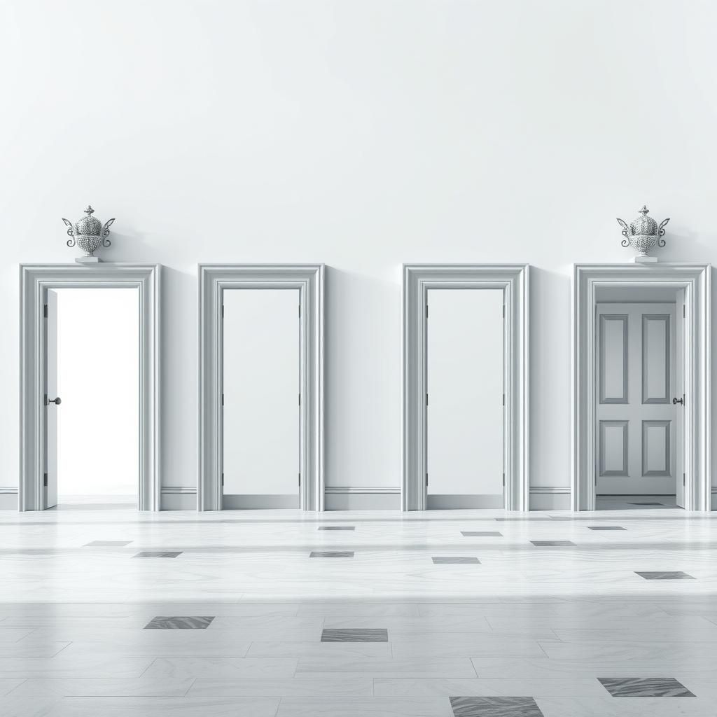 Geometric Doors with Vivid Color Blends