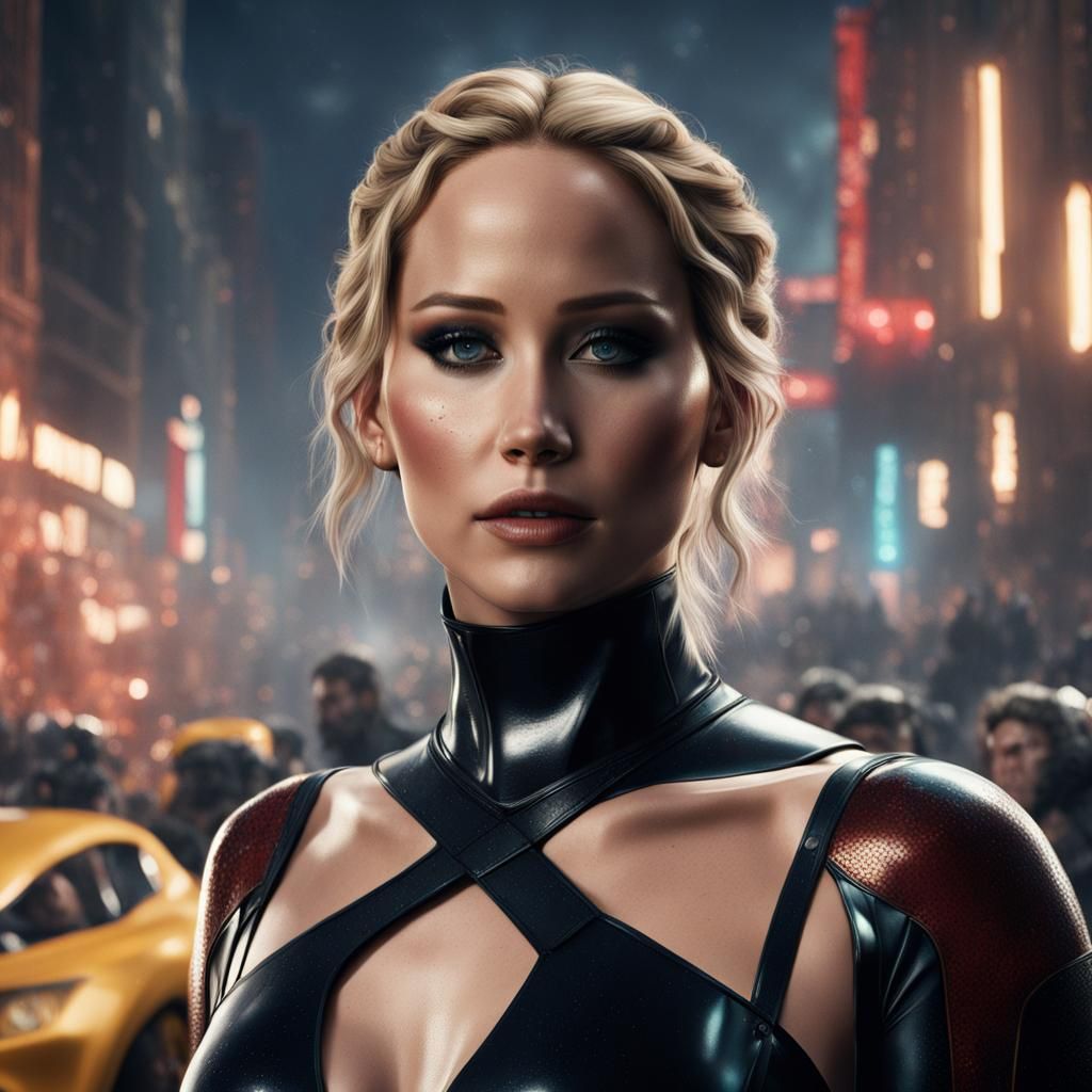 Jennifer Lawrence as Fantasy Art Matte Painting