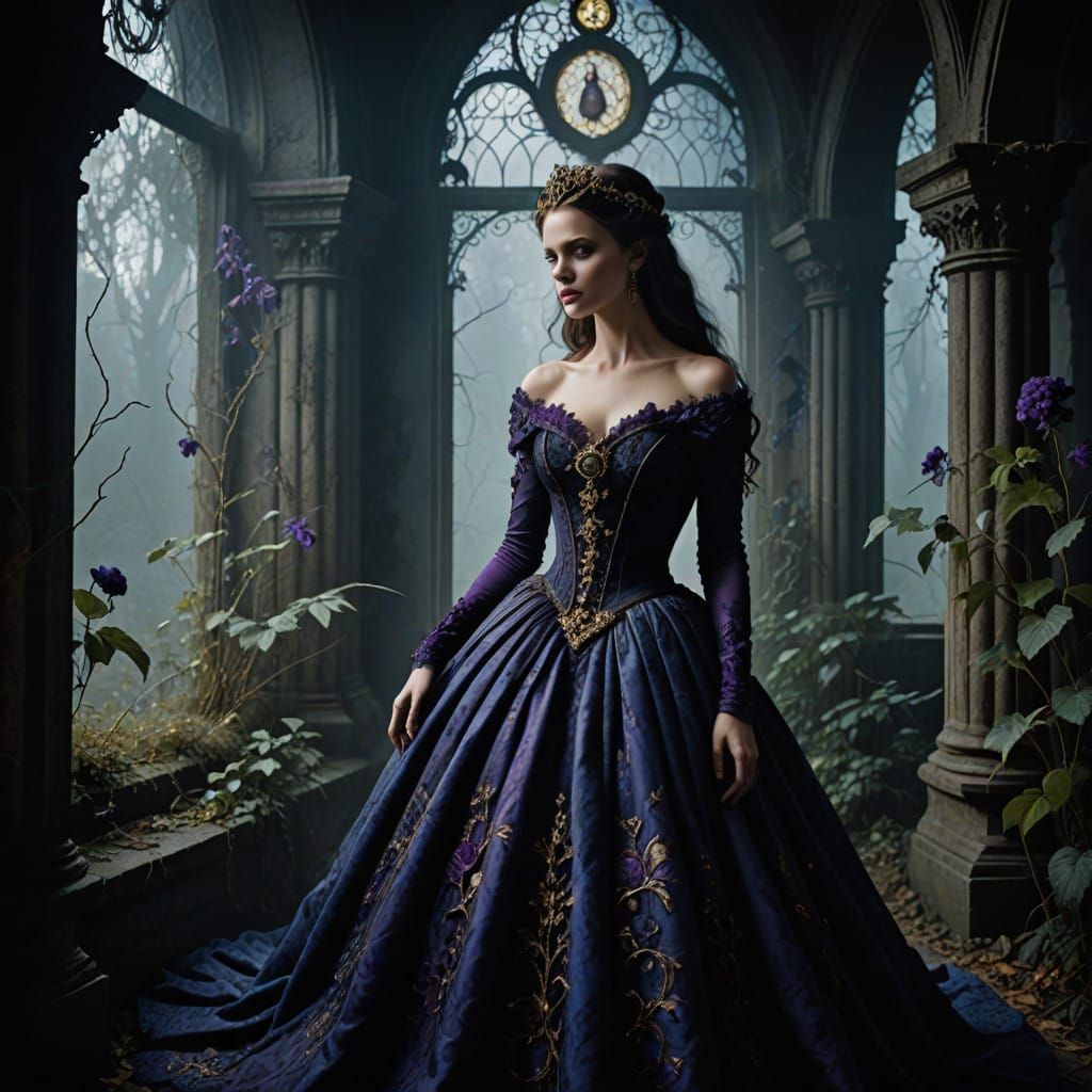 Whispers of a Forgotten Royalty in a Haunting Castle Interio...